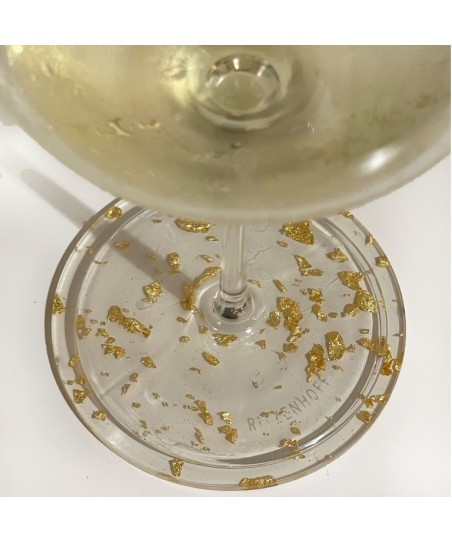 PLASTIC Coaster with GOLD LEAF