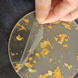 PLASTIC Coaster with GOLD LEAF