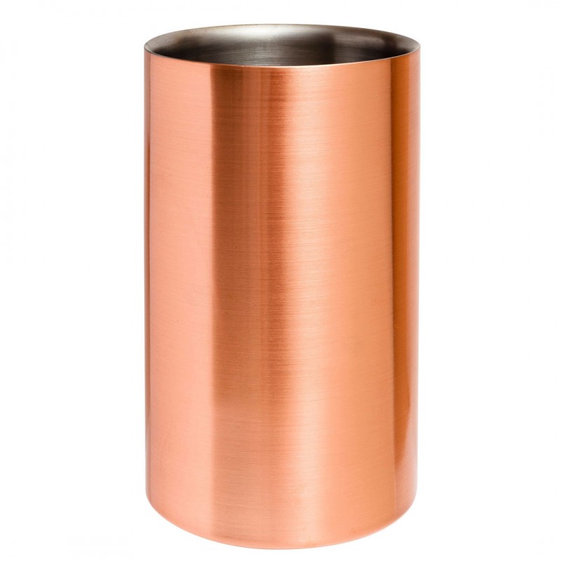 Double-Walled COPPER plated Wine Cooler, for 1 Bottle