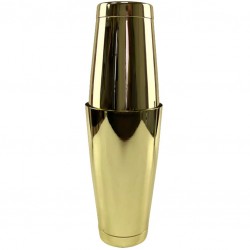 Set of GOLD plated TIN +TIN Boston Shaker [MEZCLAR] Weighted
