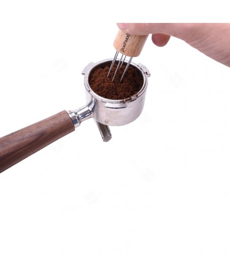 WDT Tool with 6 Needles [JoeFrex] Coffee Distribution Tool with Wooden Handle