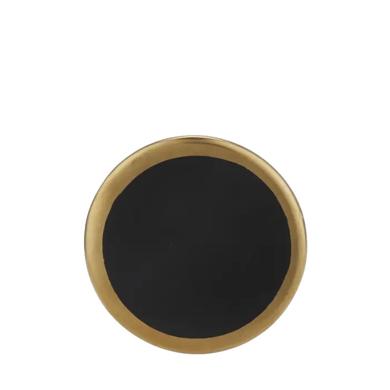 Portavasos NEGRO Redondo con ANILLO DORADO - ROYAL DOUBLE Coaster