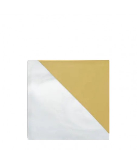 GOLD plated Square MARBLE Coaster - ROYAL DOUBLE