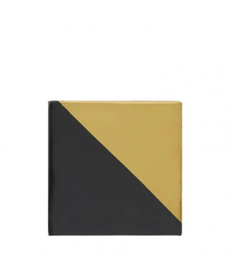 GOLD plated Square BLACK Coaster - ROYAL DOUBLE