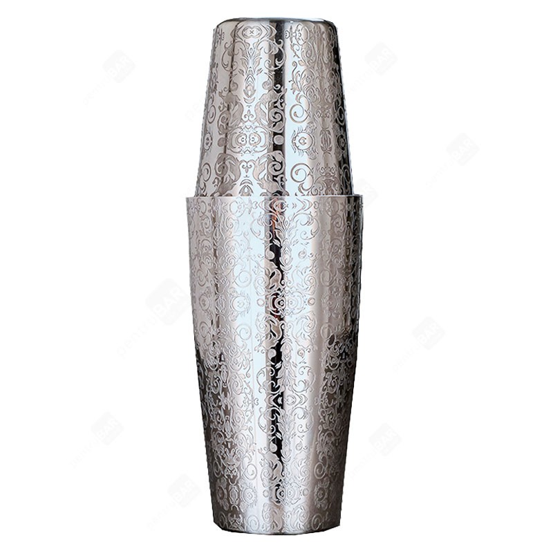 Coctelera Boston Shaker TIN +TIN GRABADA (REPLICA) [YUKIWA] Contrapeso