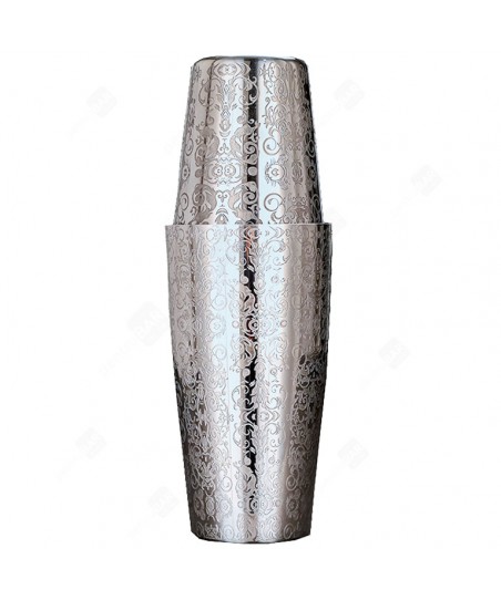 Coctelera Boston Shaker TIN +TIN GRABADA (REPLICA) [YUKIWA] Contrapeso