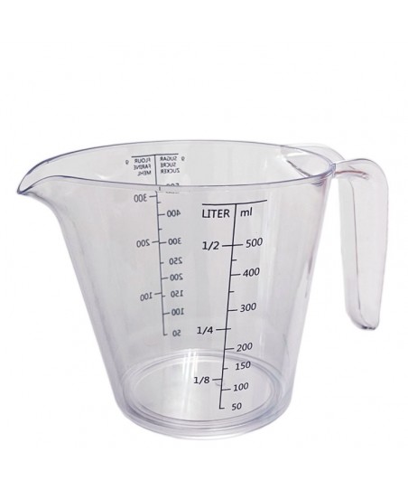 Jarra GRADUADA (Plástico) - Medidor de Volumen de 500ml