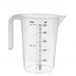 GRADUATED Carafe (Plastic) BPA FREE - for Volume Measuring 500ml