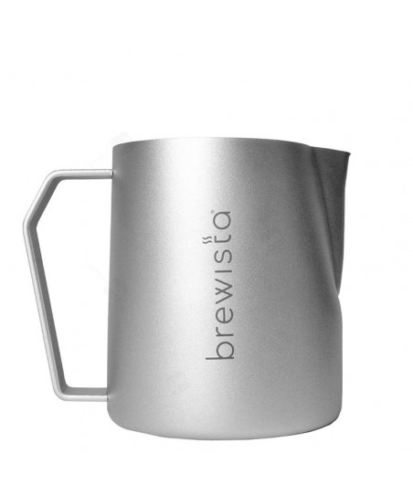 MATTE SILVER 480ml "PRECISION" Milk Jug [BREWISTA] Barista Pitcher with Thermometer