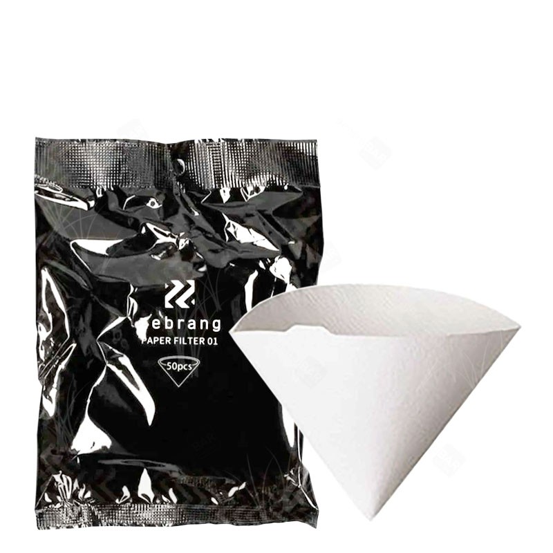 ZEBRANG V60 Paper Filter, Size 01 [HARIO] ZB-VCF-01-50W, 50 sheets