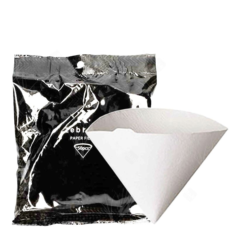 Filtro de Papel ZEBRANG V60, Tamaño 02 [HARIO] ZB-VCF-02-50W, 50 hojas