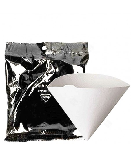 ZEBRANG V60 Paper Filter, Size 02 [HARIO] ZB-VCF-02-50W, 50 sheets