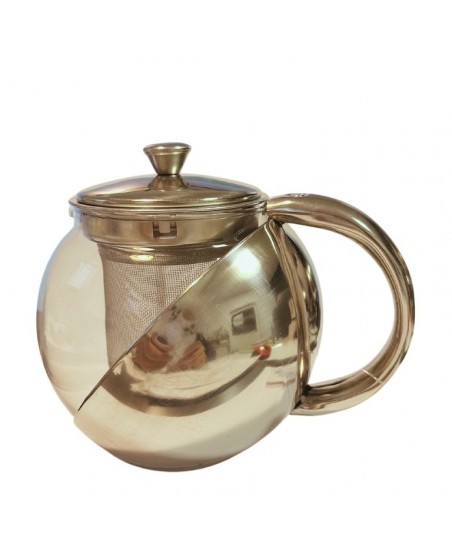 STAINLESS STEEL and GLASS Teapot with INFUSER, 500ml