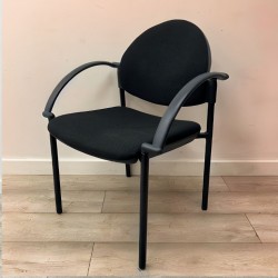 Office / Conference Chair [VERCO] with Black Fabric and Metal Frame