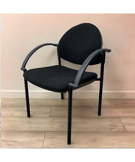 Office / Conference Chair [VERCO] with Black Fabric and Metal Frame