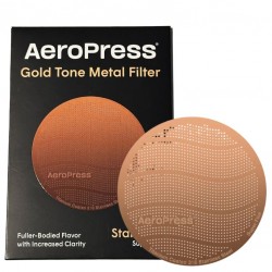 ORIGINAL GOLD Tone Metal Filter [AeroPress] REUSABLE MicroFilter for Coffee