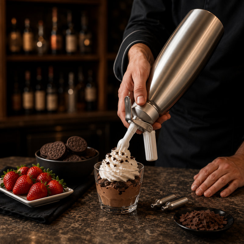 Whipped Cream Dispenser (STAINLESS STEEL) [KAYSER] 1L