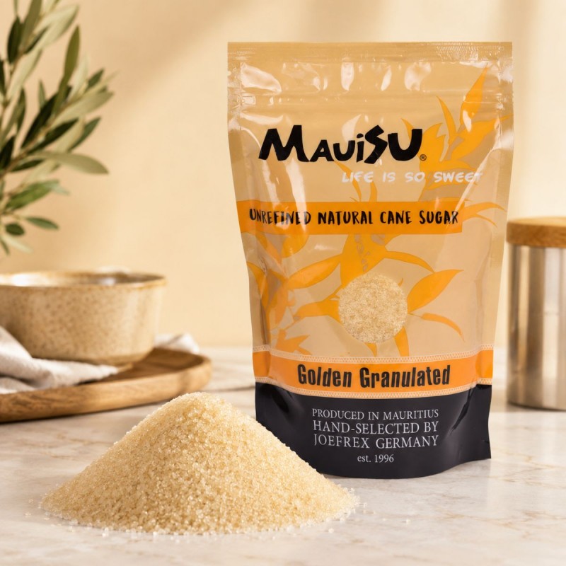 GOLDEN GRANULATED Cane Sugar [MauiSU] Natural Unrefined 500g
