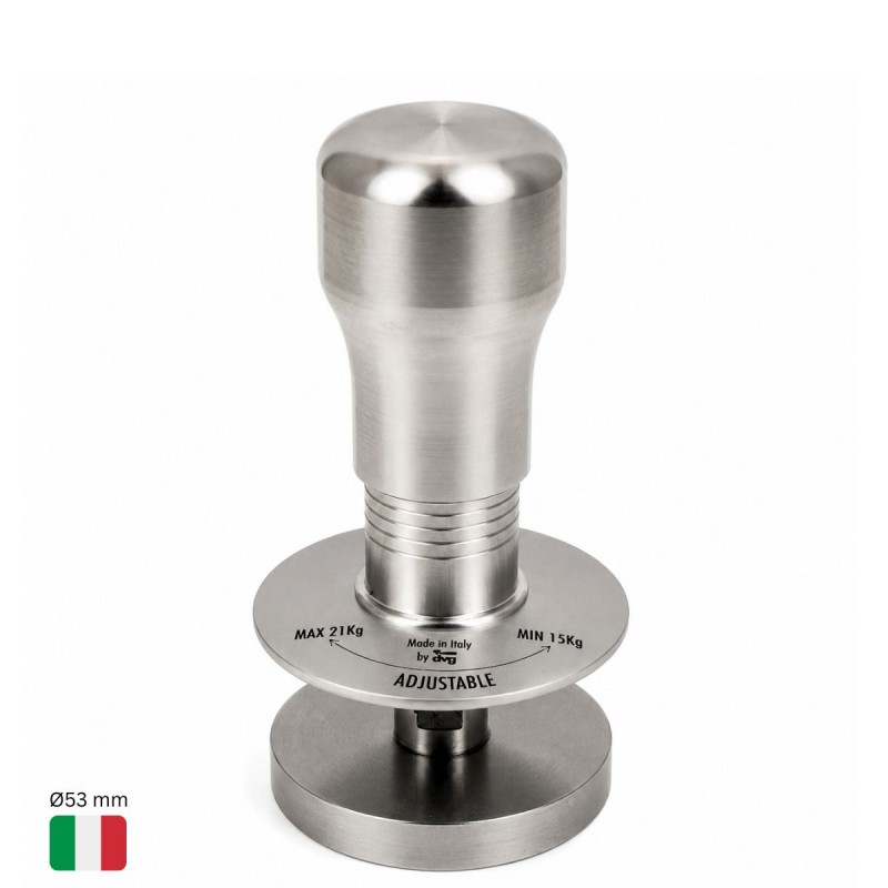 Tamper Calibrado Regulable Ø53 mm [BARISTA LINE] con Mango Metálico