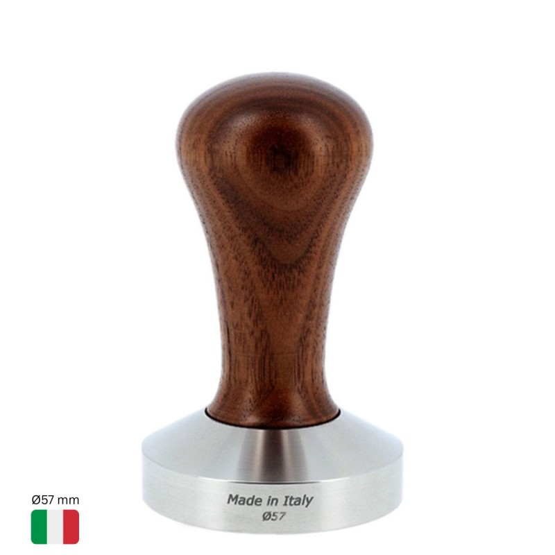 Coffee Tamper Ø57 mm [MOTTA] with ITALIAN WALNUT Wooden Handle