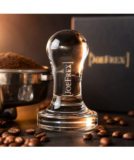 Coffee Tamper Ø58 mm CRYSTAL CLEAR [JoeFrex] Solid Glass