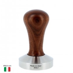COMPETITION Coffee Tamper Ø58,5 mm [MOTTA] with ITALIAN WALNUT Handle