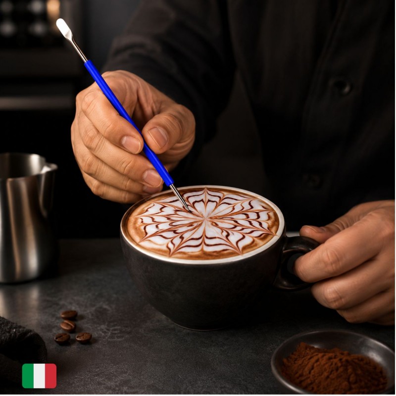 BLUE Latte Art Pen [MOTTA] for Cappuccino Decoration